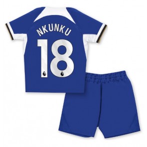 Chelsea Christopher Nkunku #18 Domaci Dres za Dječji 2023-24 Kratak Rukavima (+ kratke hlače)